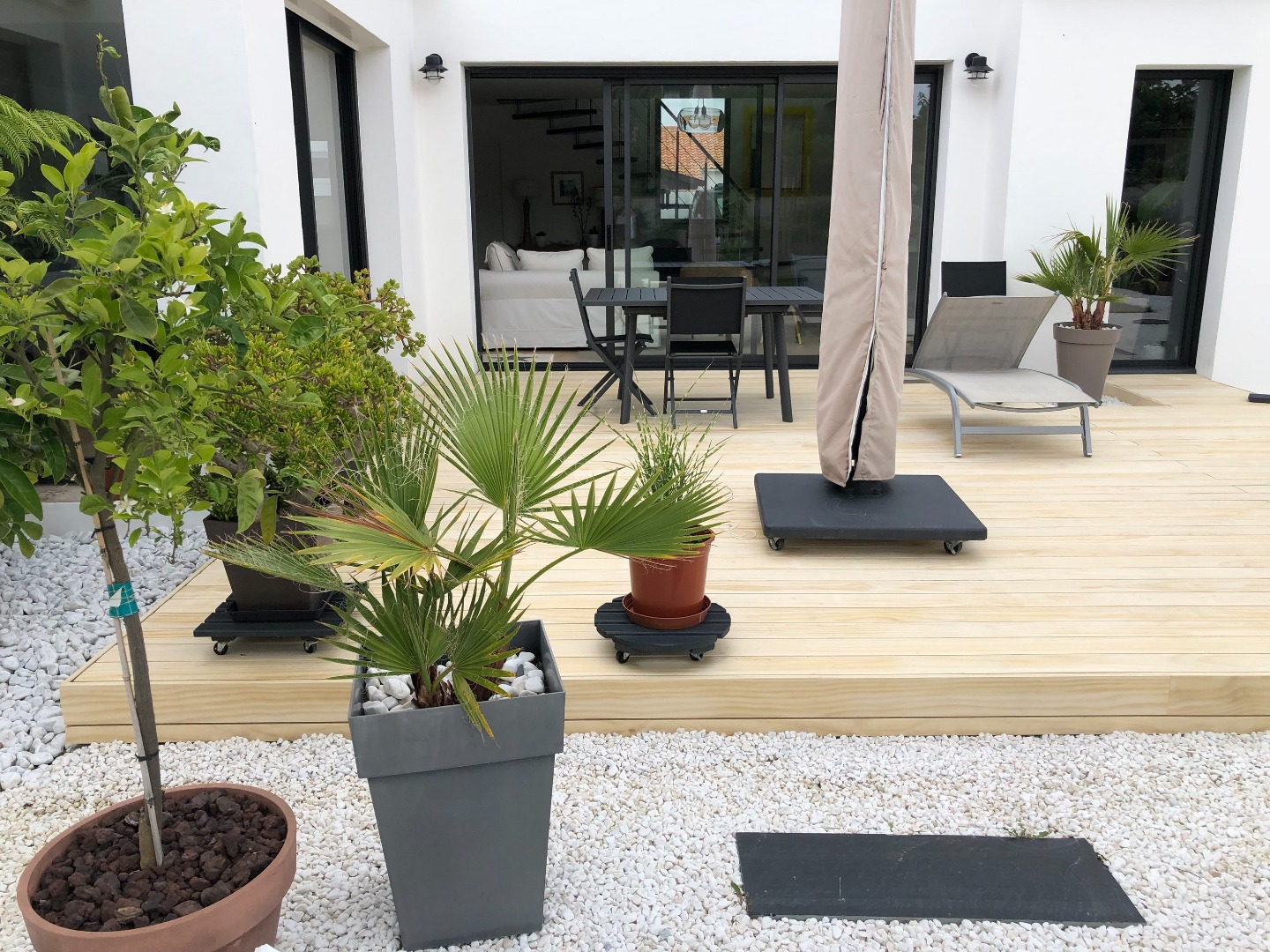 Terrasse sur jardin à Noirmoutier
