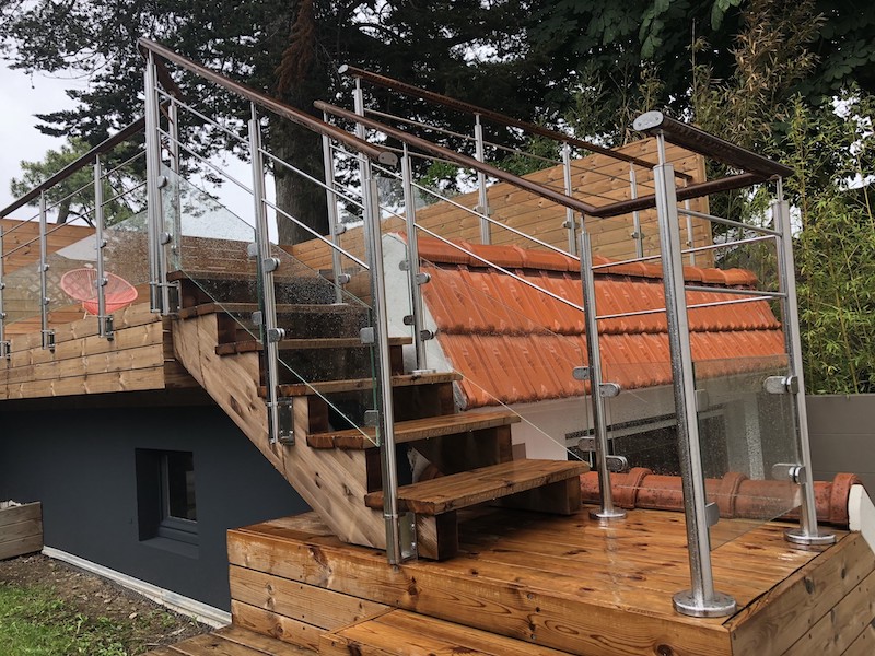 Remplacement toit par terrasse bois à La Baule