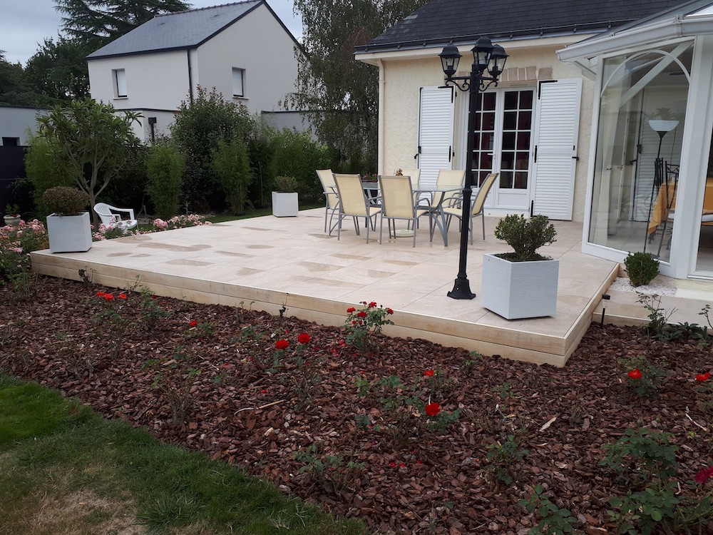 Installation de terrasse sur dalle béton