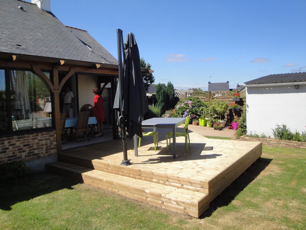 Création de terrasse sur sol nu