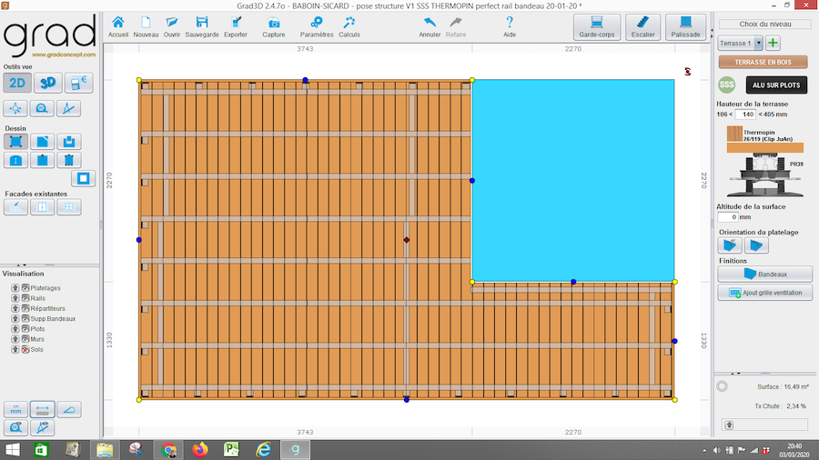 Terrasse sur sol stable à Couéron